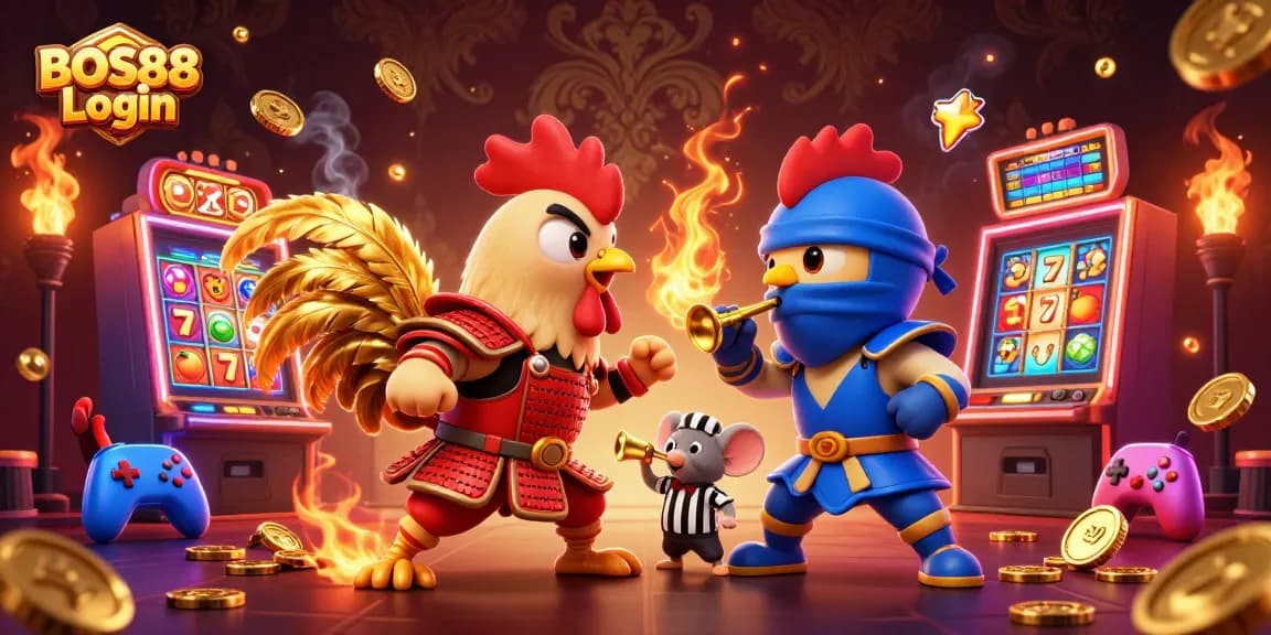 BOS88 Login nikmati permainan slot online seru dengan roosters bertarung di arena*