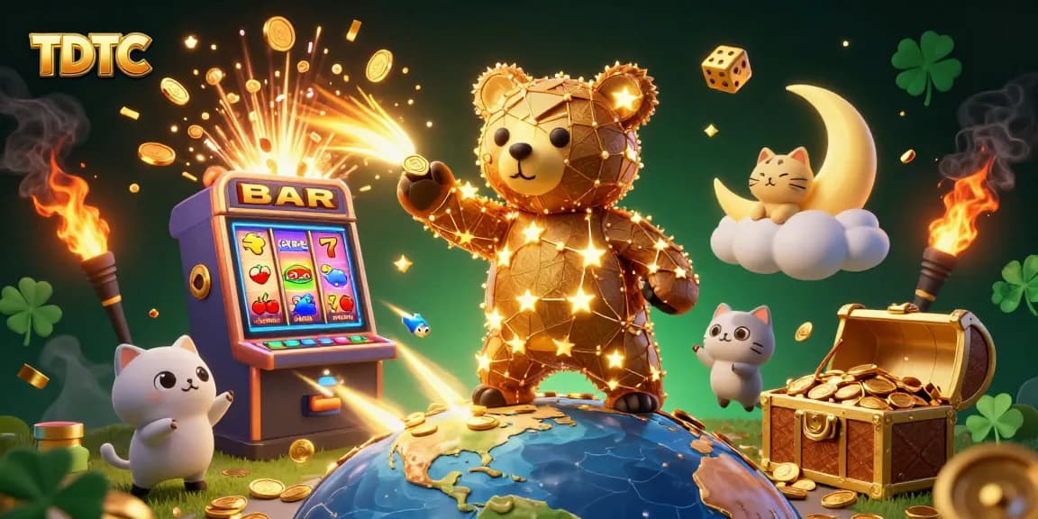 Explore thrilling TDTC slots with a dynamic 3D bear, rich elements, and exciting symbols!