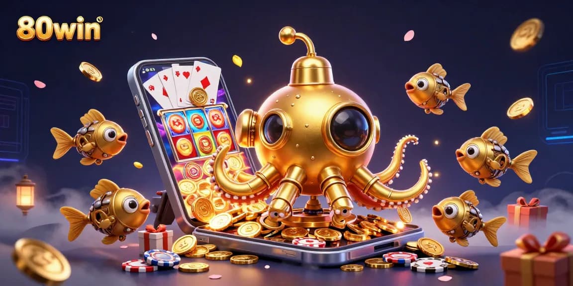 Experience the thrill of 80win with vibrant slots and dynamic games in a treasure-filled scene.