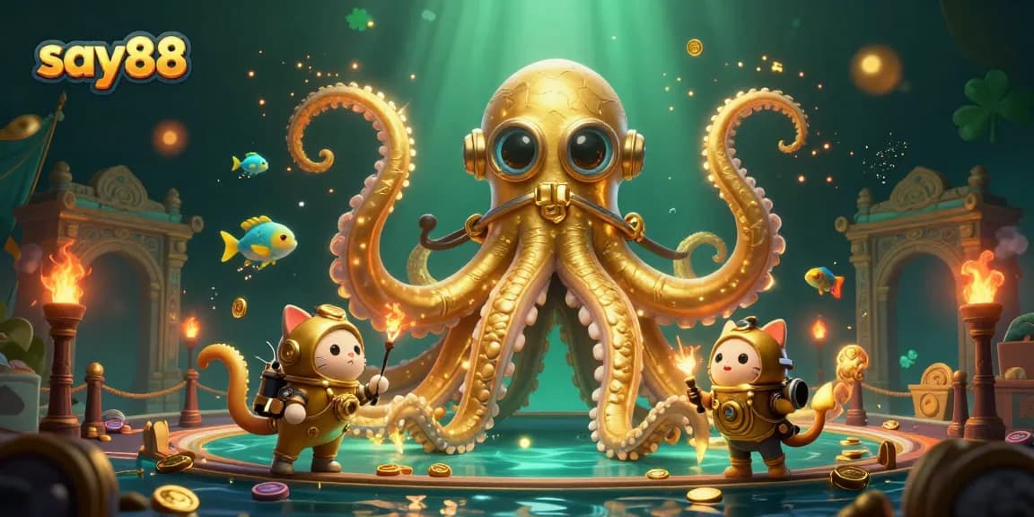 Engage in thrilling gaming at say88 with a vibrant, dynamic 3D pirate-themed casino scene.