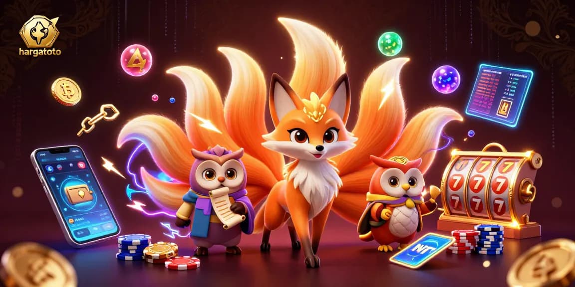 Engage in thrilling gameplay with hargatoto's vibrant online slot environment featuring glowing characters and dynamic elements.