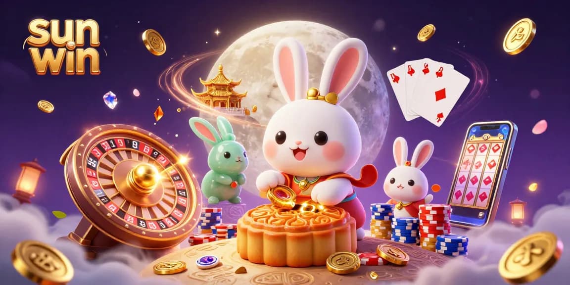 Experience excitement at sun win with vibrant 3D imagery of a casino adventure and winning moments.