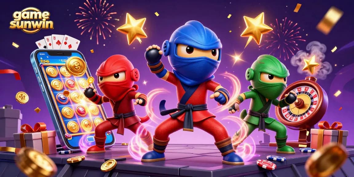 Experience exciting gameplay with game sunwin as chameleon ninjas showcase their martial arts in a vibrant casino