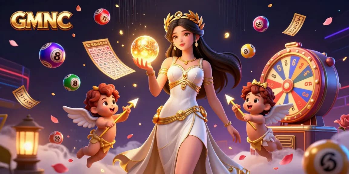 Experience the excitement of GMNC with dynamic lottery elements and enchanting visuals.