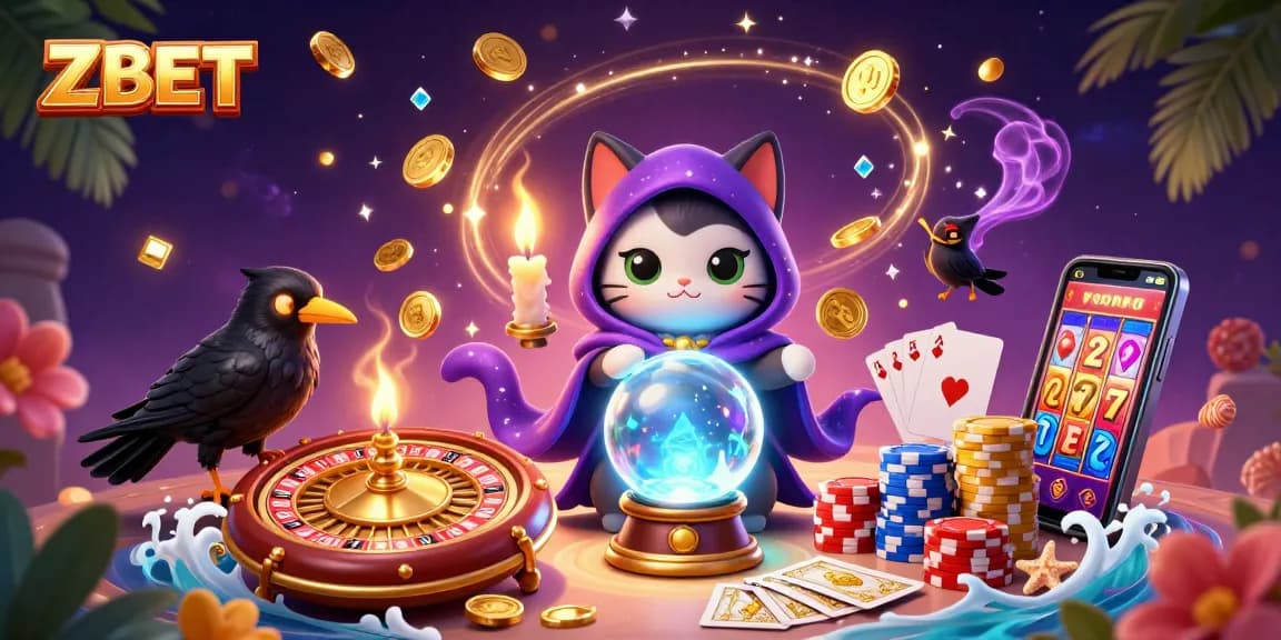 ZBET fortune teller mystic cat and tarot raven provide thrilling online casino experience