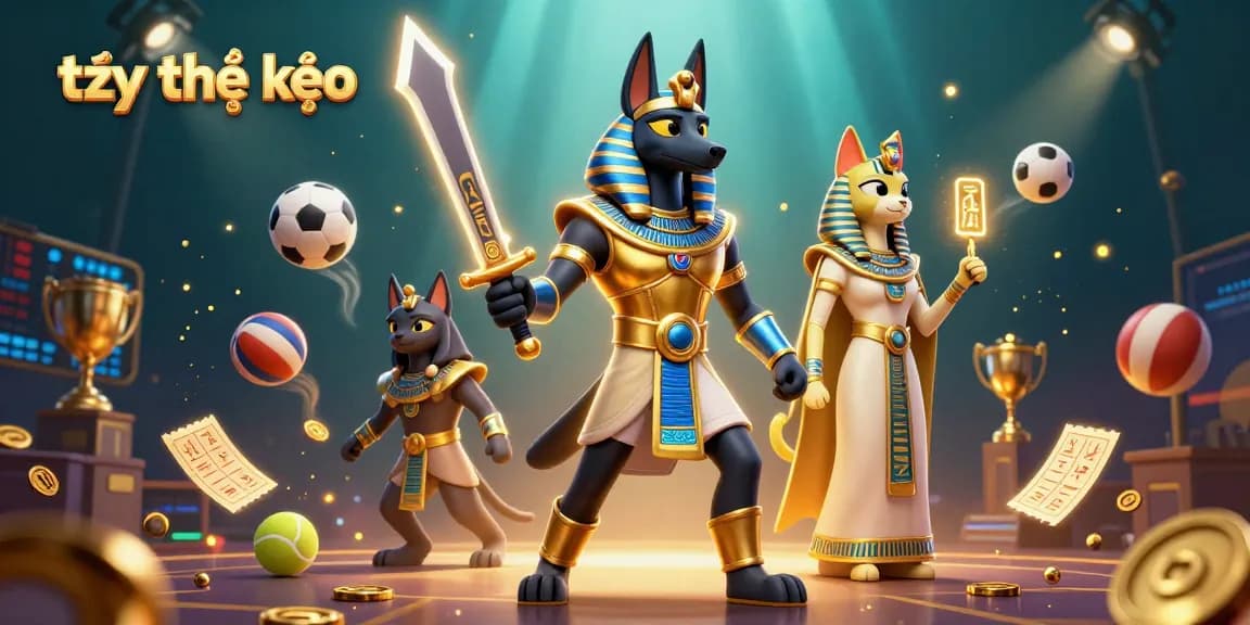 Track tỷ lệ kèo in an exciting gaming scene with sports elements and dynamic action.