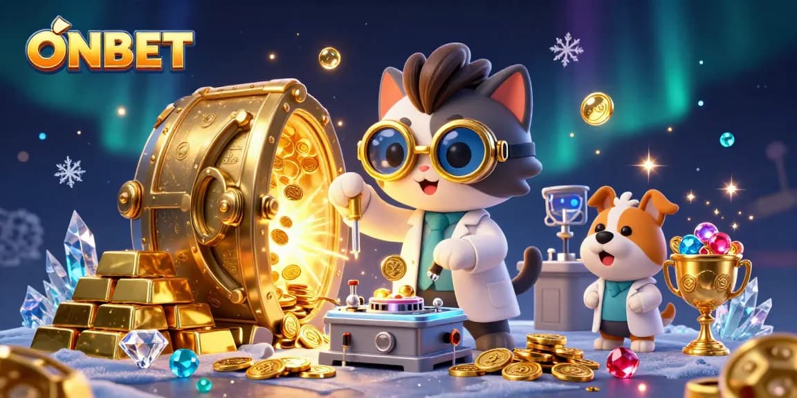 Engage with ONBET in a vibrant casino scene filled with riches and excitement.