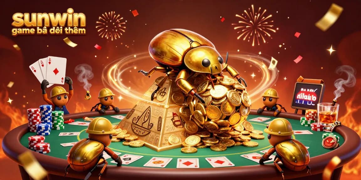 Experience excitement with sunwin game bài đổi thưởng as the golden dung beetle brings in jackpots and casino fun!