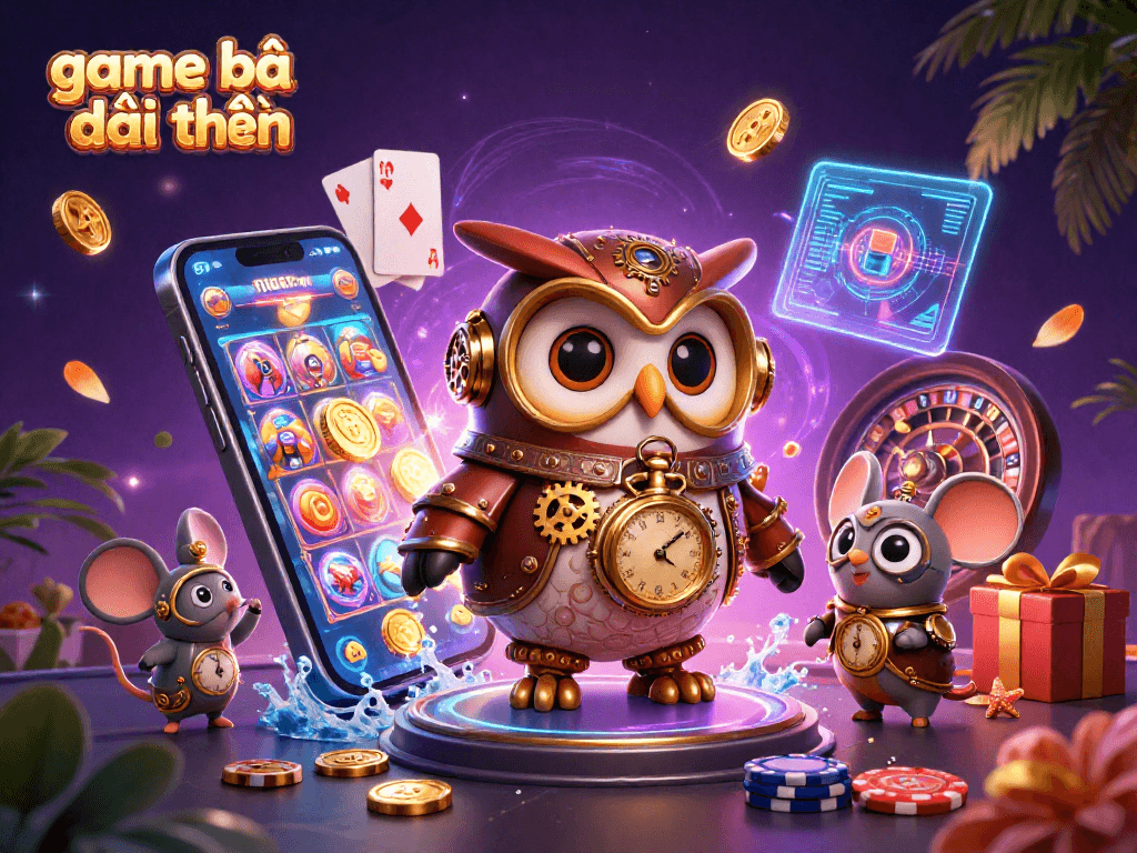 Engage with exciting game bài đổi thưởng in a vibrant 3D casino scene filled with dynamic elements.