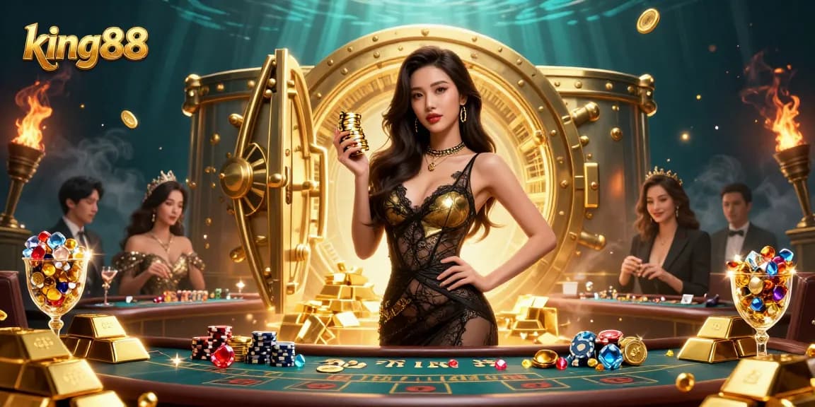 Experience thrilling live action at king88’s exclusive VIP baccarat table with stunning visuals and golden treasures.