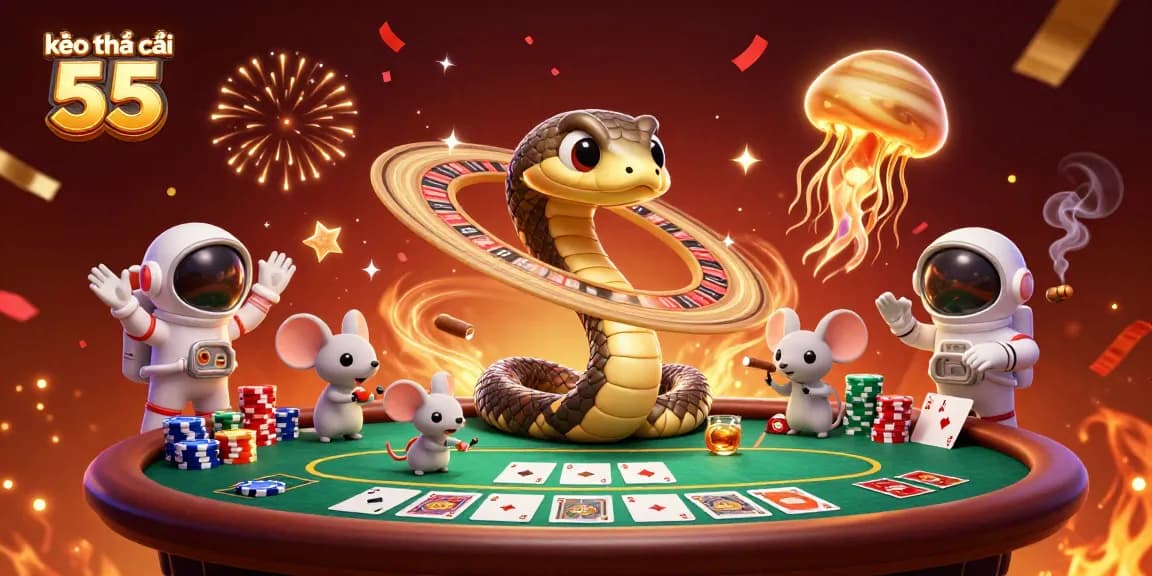 Bet smart with kèo nhà cái 55 as astronaut mice enjoy cosmic poker beneath a golden jellyfish dealer.