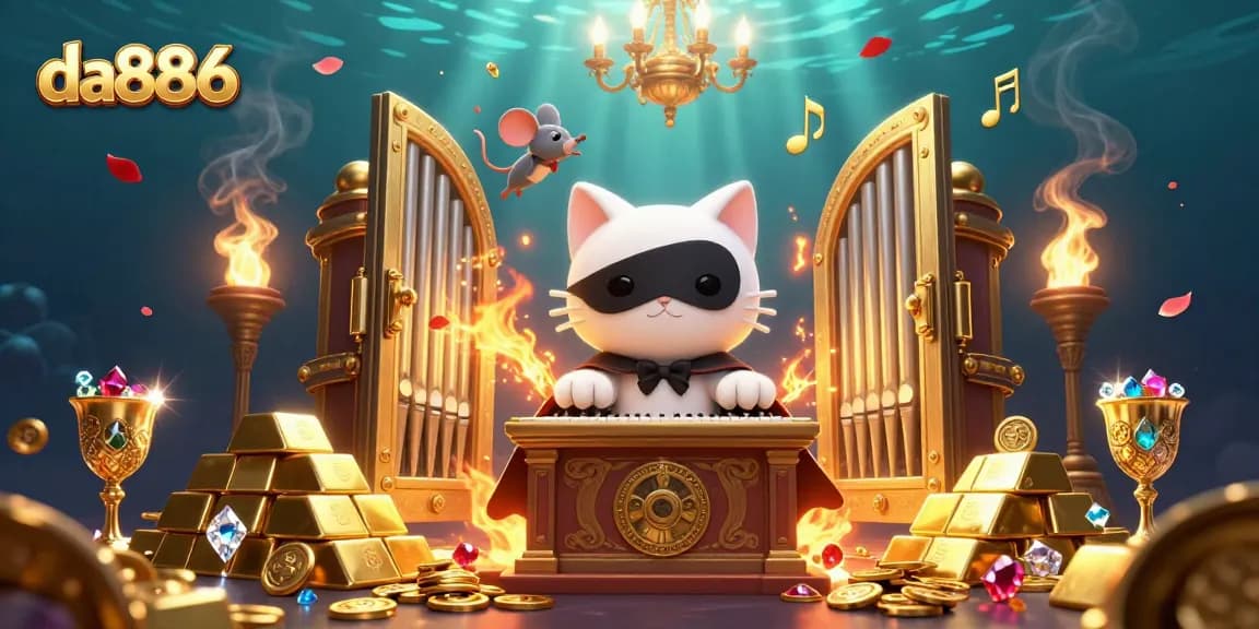 Experience the da886 magic with casino treasures and 3D charm in a vibrant scene.