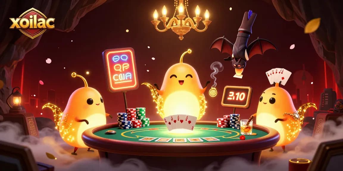 Experience the thrill of xoilac as glowworms illuminate a vivid cave casino scene.