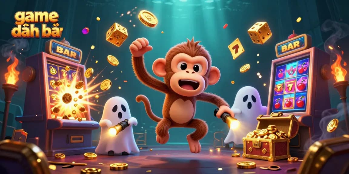 Experience game đánh bài with vibrant casino elements and engaging characters in 3D illustration.