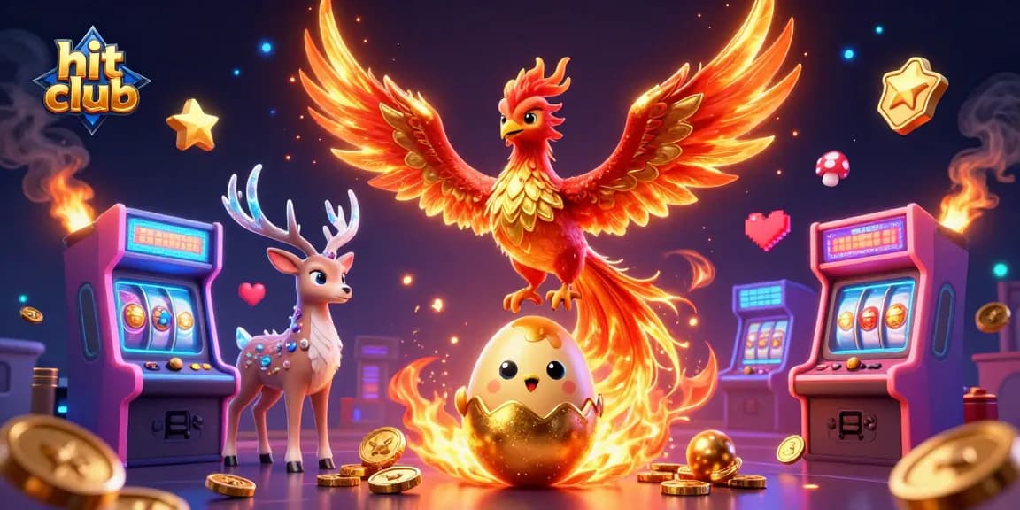 Spin the reels in the hit club with animated characters and vibrant casino elements.