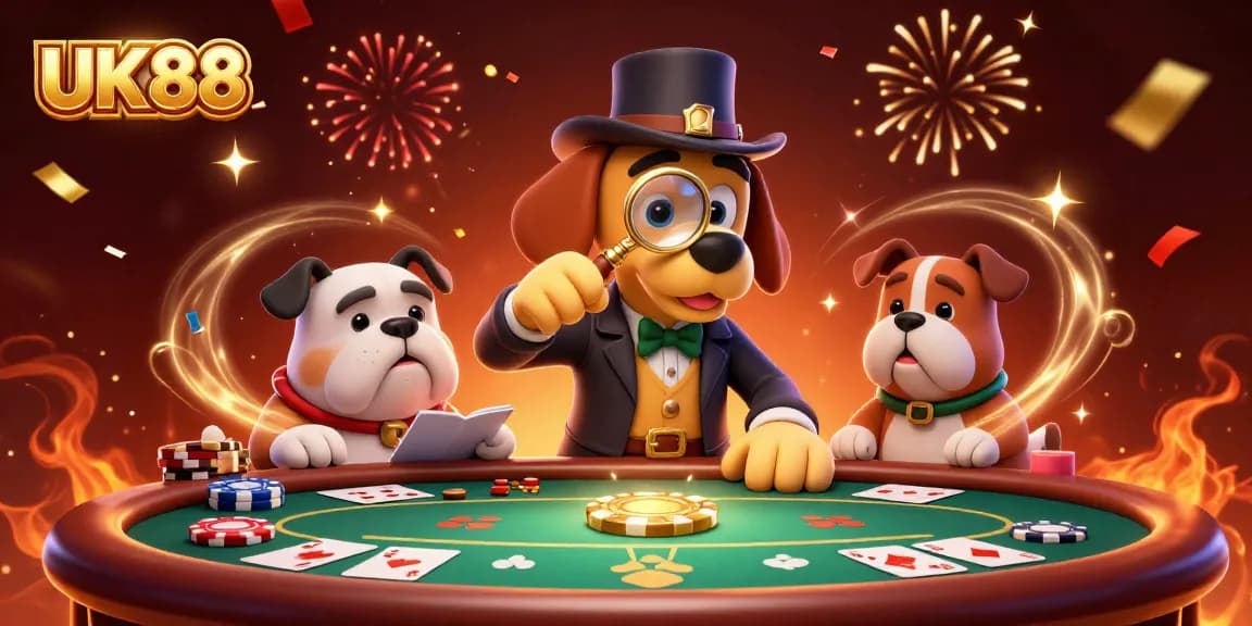Join UK88 to reveal poker secrets with our detective duo in this exciting casino scene.