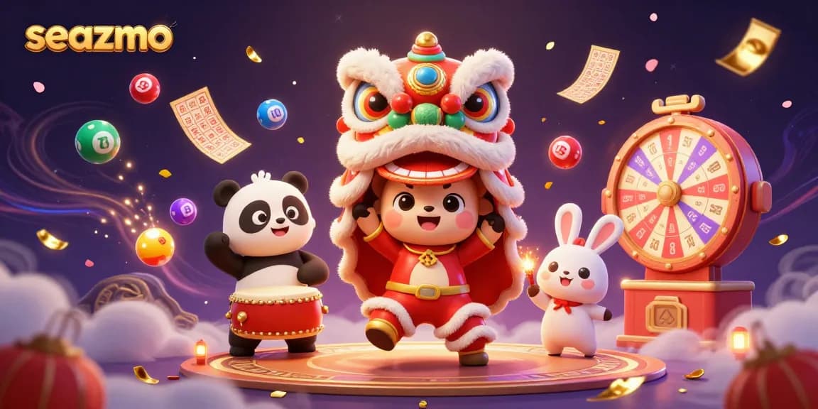 Experience the vibrant world of seazmo with dynamic festive elements and exciting lottery games.