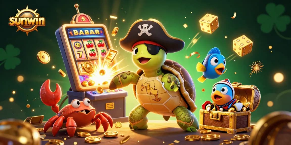sunwin launches exciting casino adventures with a vibrant pirate theme, showcasing thrilling slot action and unique characters
