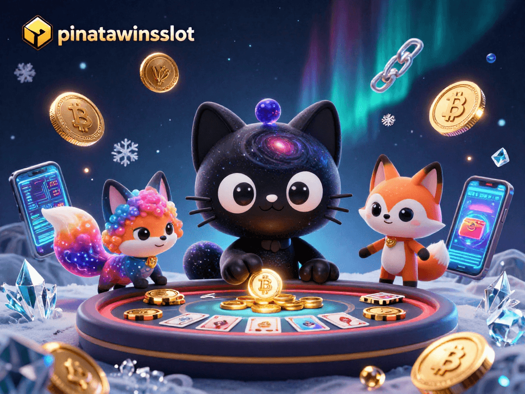 Experience the excitement of pinatawinsslot as the cosmic characters interact with vibrant casino elements.