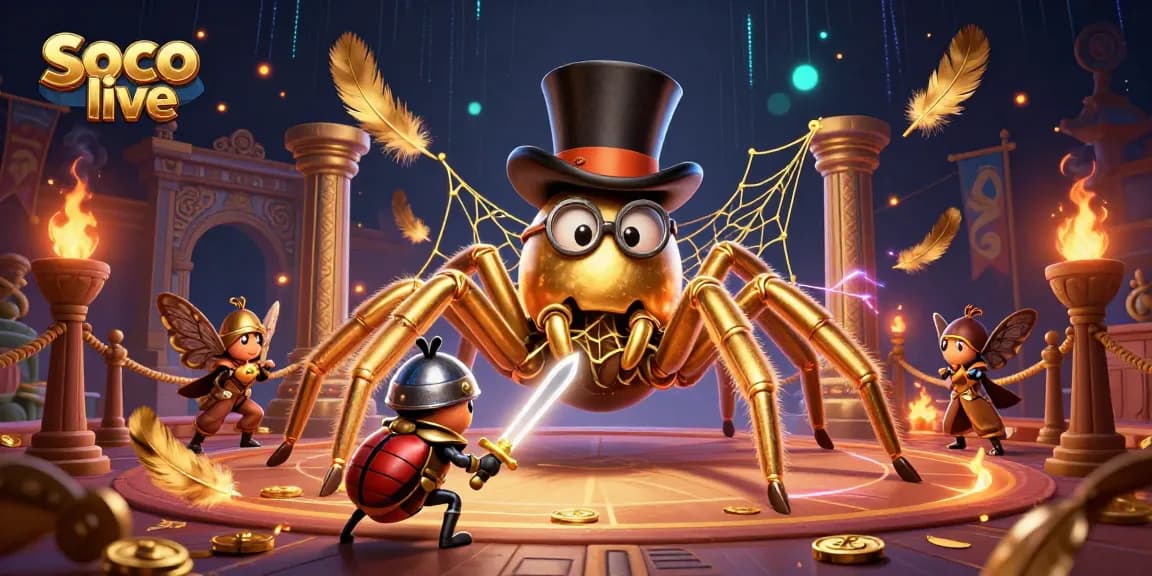 Soco live transforms the casino landscape with exhilarating gaming experiences among golden webbing and dynamic elements.