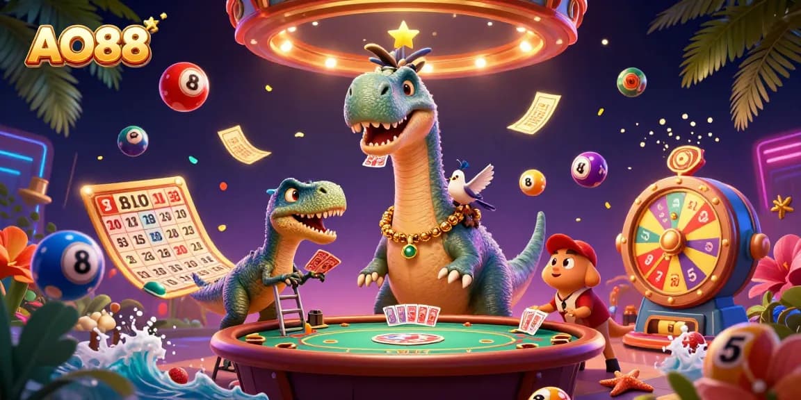 Engage in exciting gameplay at AO88 with vivid casino elements and dynamic characters.
