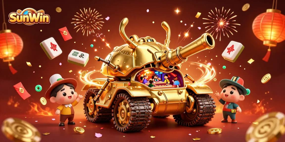 Experience thrilling gameplay and excitement at SunWin with our vibrant casino scene illustration!