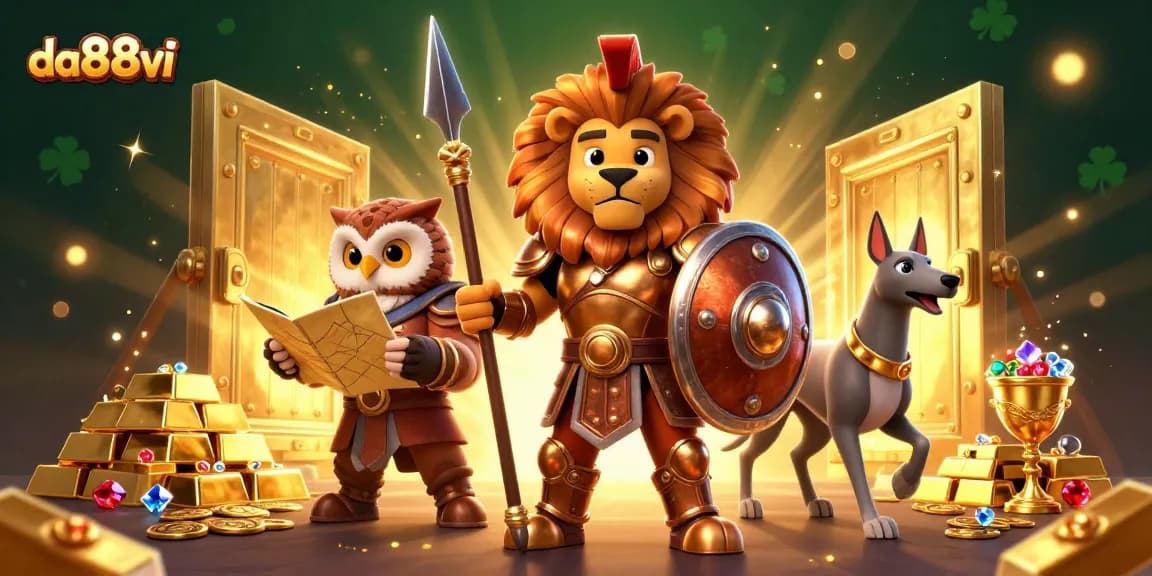 Experience thrilling games at da88vi's online casino with vibrant characters and rich treasures.