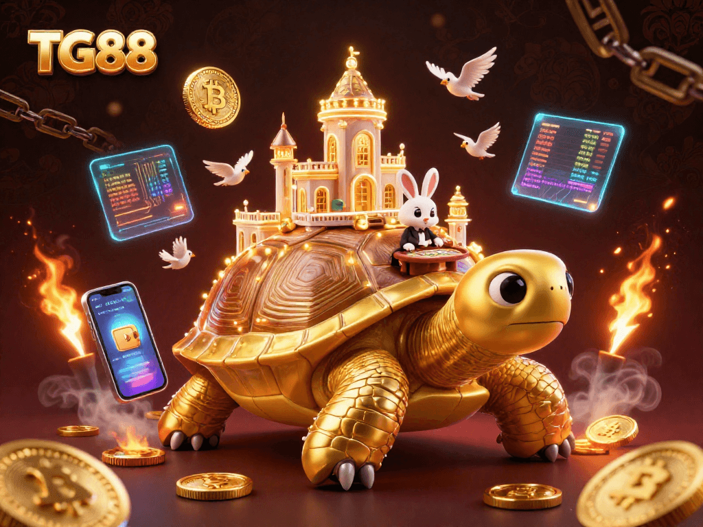 Engage in thrilling betting strategies at TG88 with our vibrant, detailed casino scene illustration.