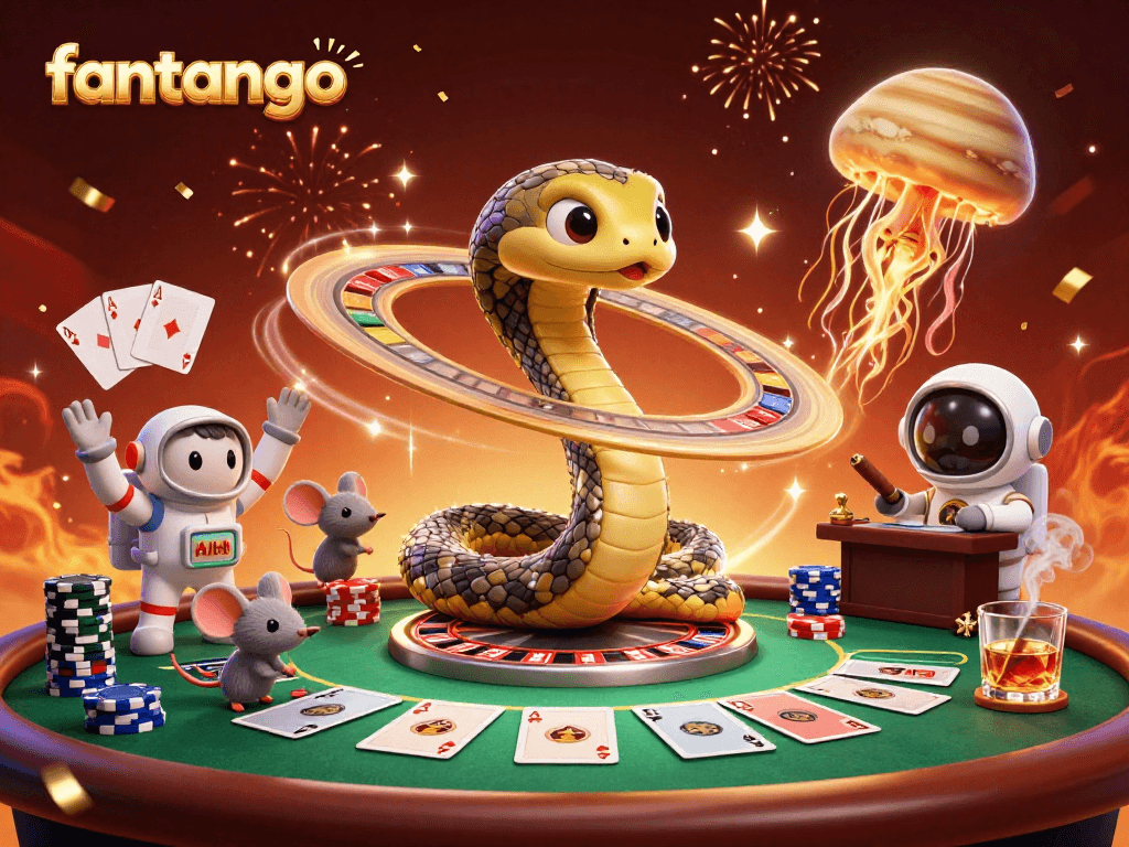 Experience excitement with fantango as tiny astronaut mice place bets on a cosmic roulette wheel.