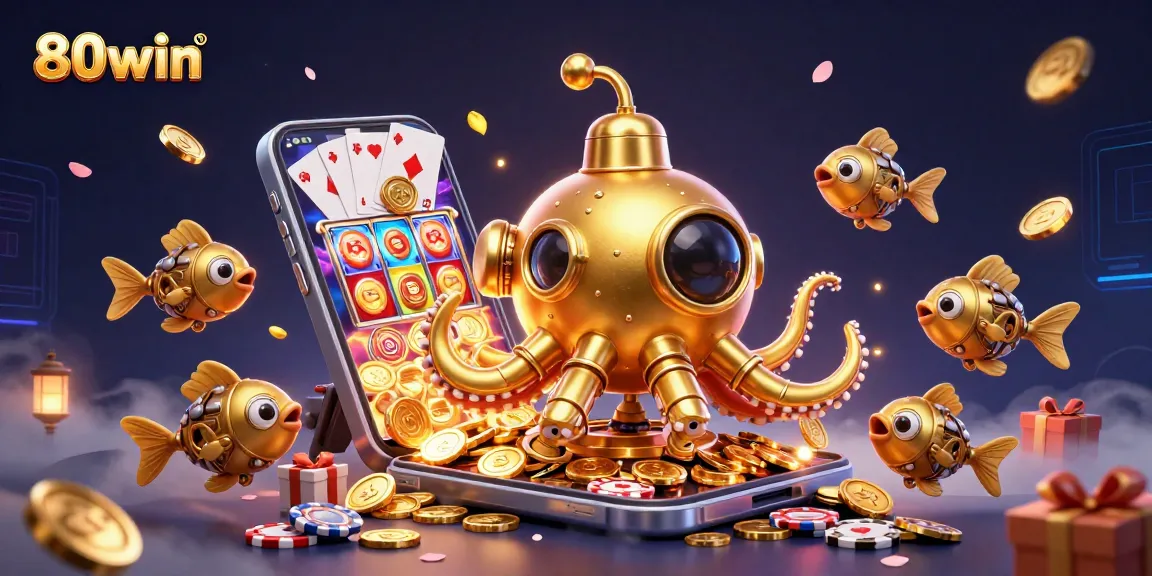 Experience the thrill of 80win with vibrant slots and dynamic games in a treasure-filled scene.