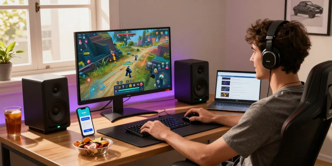Gamer enjoying digital games using Slot7000 platform for APK downloads