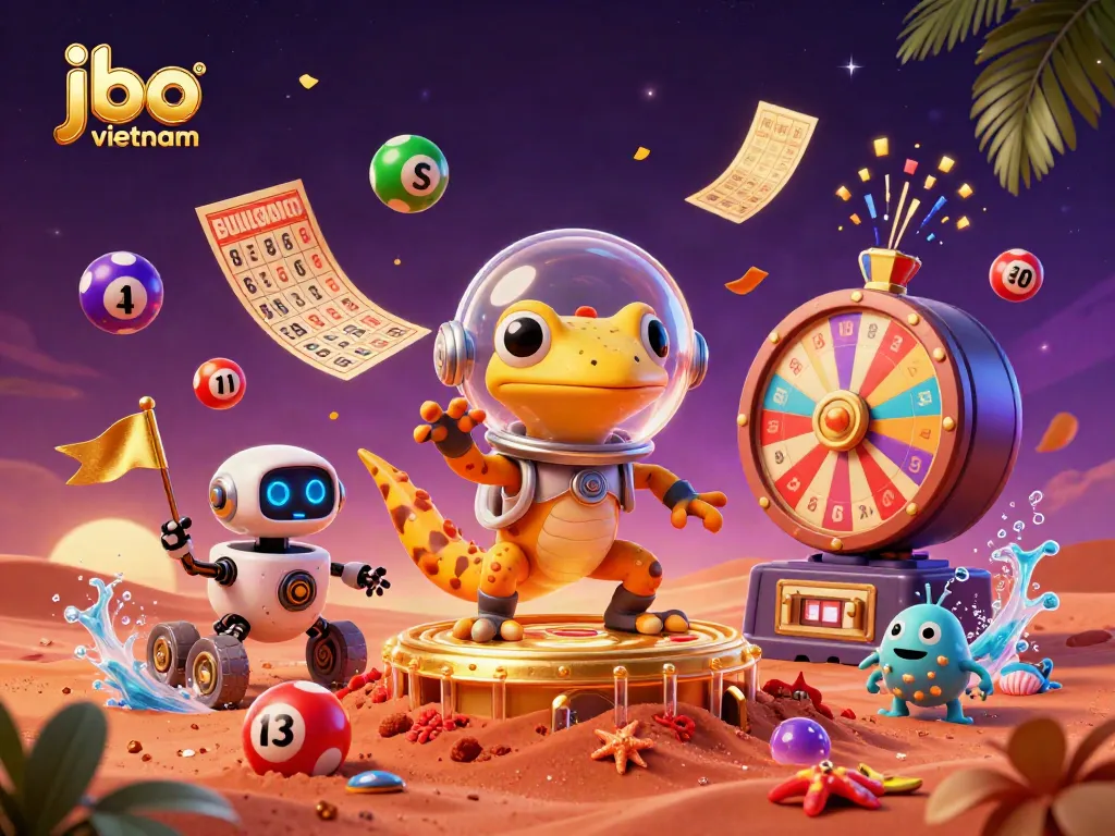 Engage with jbo vietnam's dynamic gaming experience featuring vibrant elements and characters.