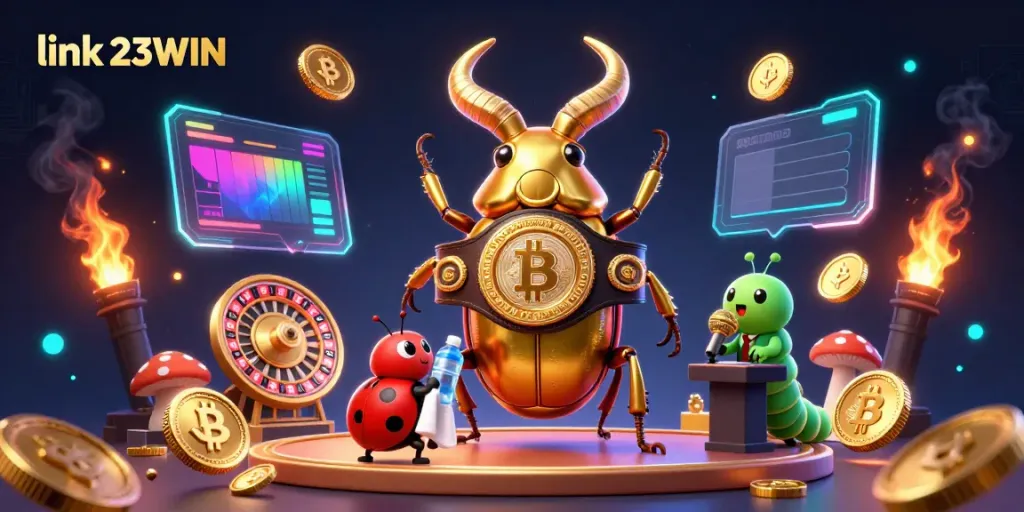 Engage in thrilling gameplay at link 23WIN, featuring a dynamic 3D casino showdown with iconic characters.