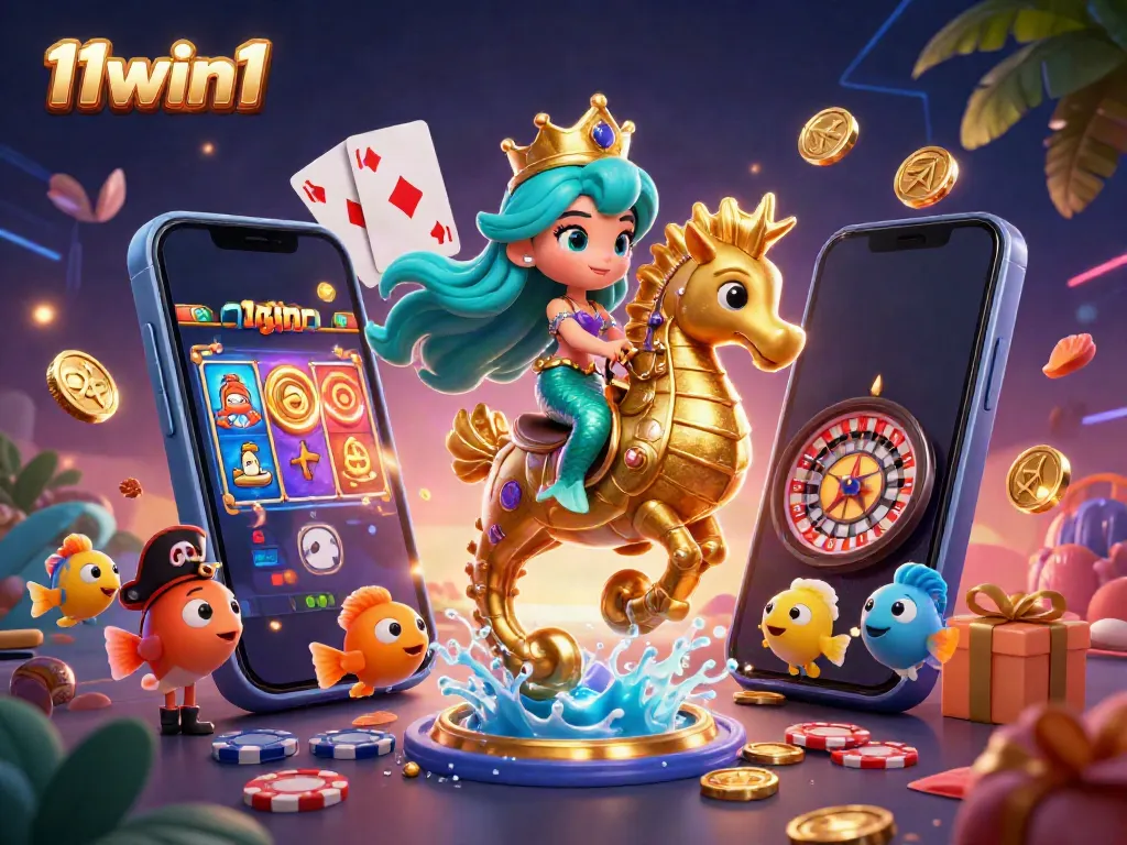 Engage with thrilling casino adventures at 11win1, featuring a magical mermaid and vibrant game elements.