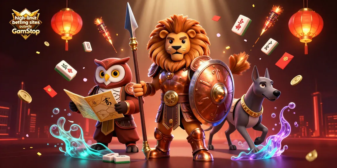 Experience high-limit betting sites outside GamStop with our captivating 3D illustration showcasing dynamic characters.