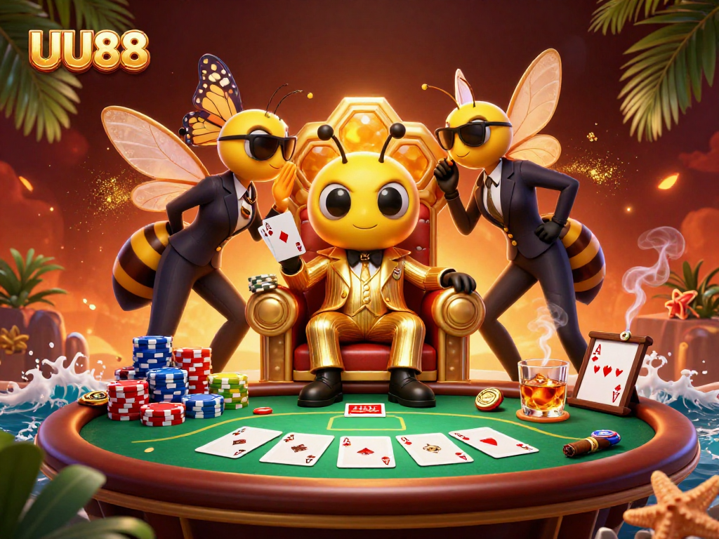 Experience the thrill of UU88 with a vibrant casino scene filled with excitement and charm.