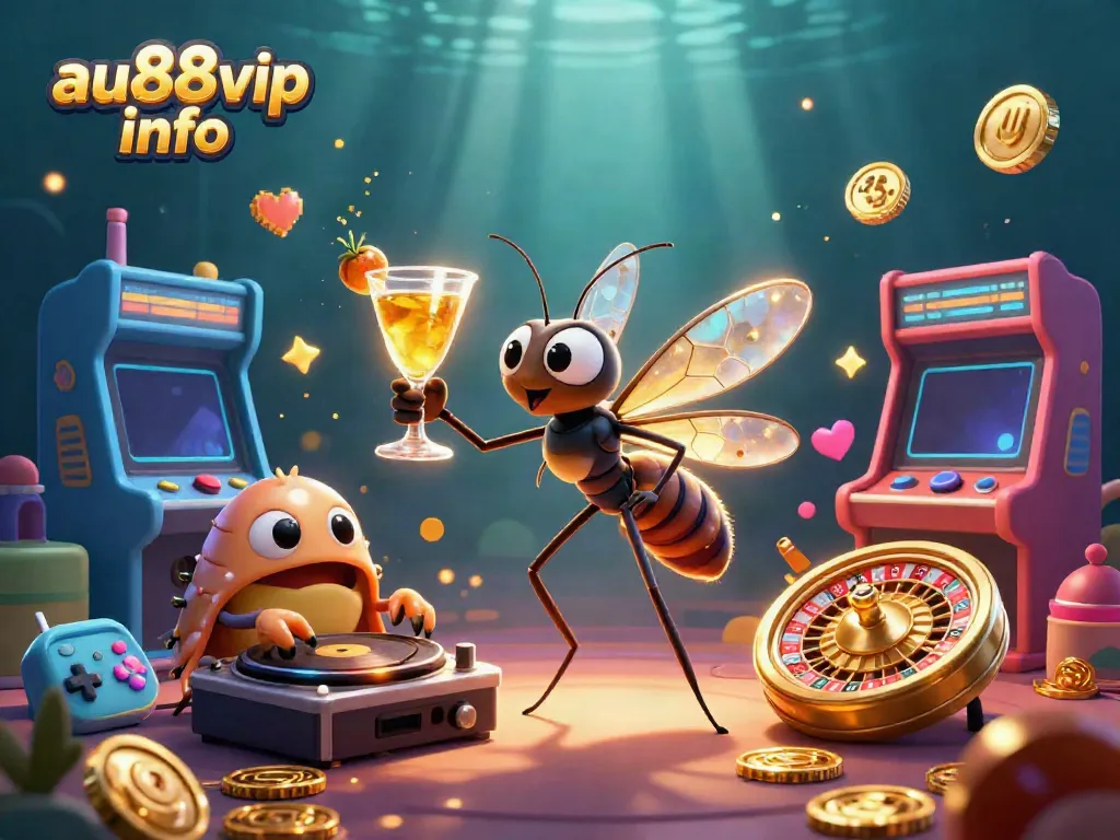Engage with exciting games at au88vip info featuring animated casino elements and vibrant colors.