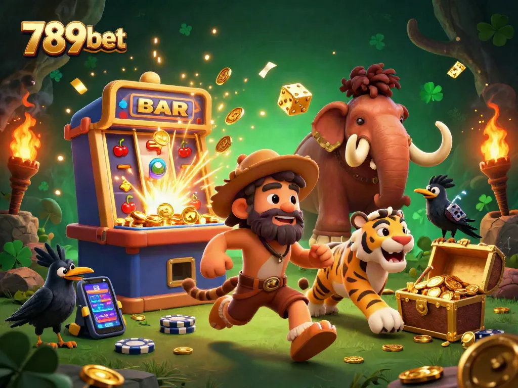 Bet on exciting games at 789bet with vibrant casino elements and engaging 3D characters.