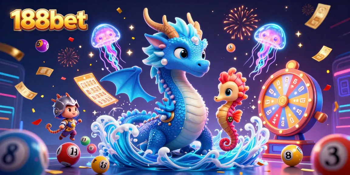 Experience the thrill of 188bet with vibrant games and dynamic rewards in this spectacular 3D illustration.