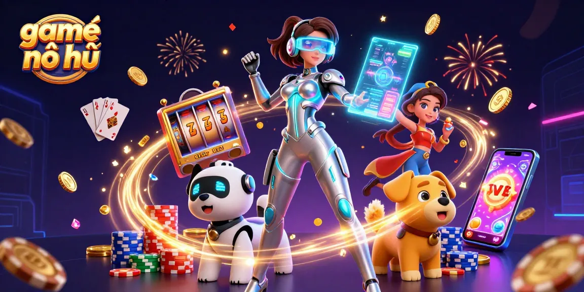 Experience the excitement of game nổ hũ with vibrant 3D graphics and dynamic casino elements.
