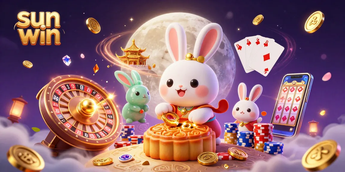Experience excitement at sun win with vibrant 3D imagery of a casino adventure and winning moments.