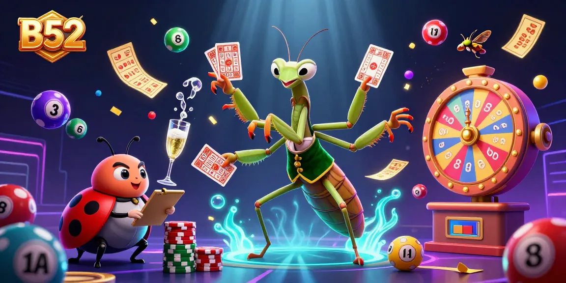 Experience exhilarating wins at B52 with a vibrant 3D casino scene showcasing dynamic gambling elements.