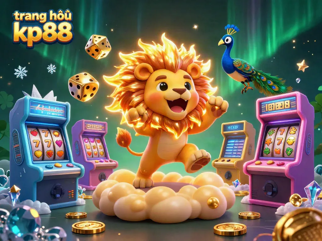 Engage with exciting gameplay at trang chủ kp88, featuring vibrant 3D characters and casino elements.