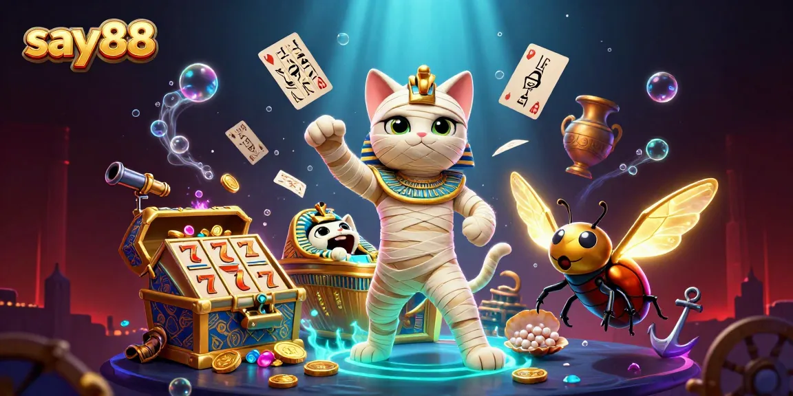 Win at say88 with dynamic 3D casino characters amidst vibrant jackpot elements.