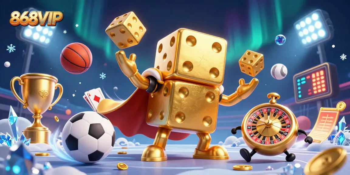 Experience thrilling wins with 868VIP's exclusive golden dice golem and dynamic sports elements.