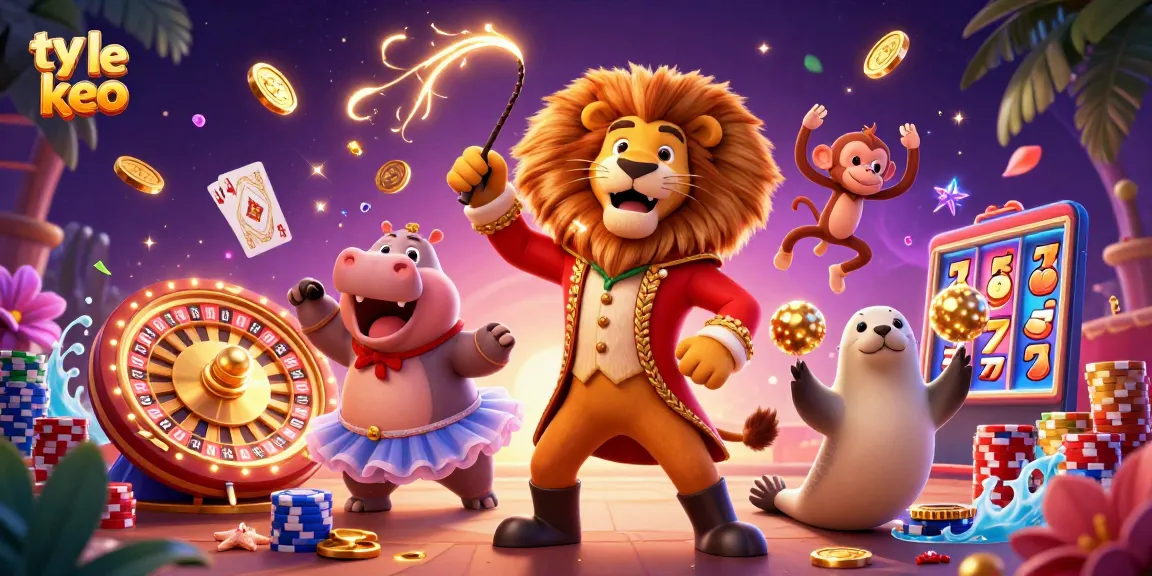 Place your bets with ty le keo for exciting sports predictions in a vibrant casino scene.
