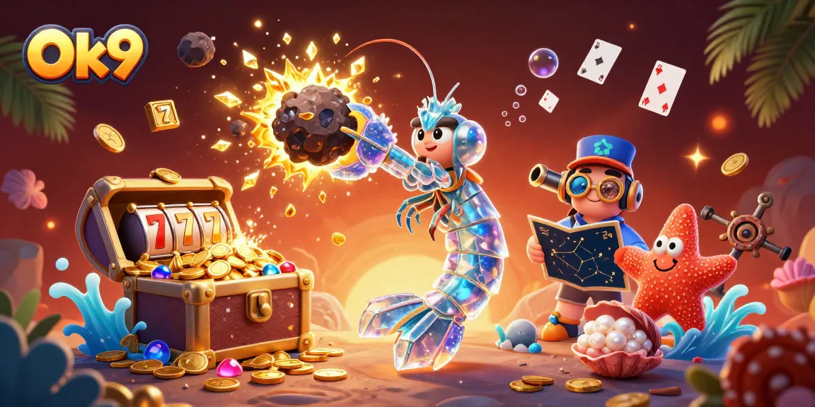 Experience thrilling jackpots at Ok9 with cartoon samurai and treasure elements.