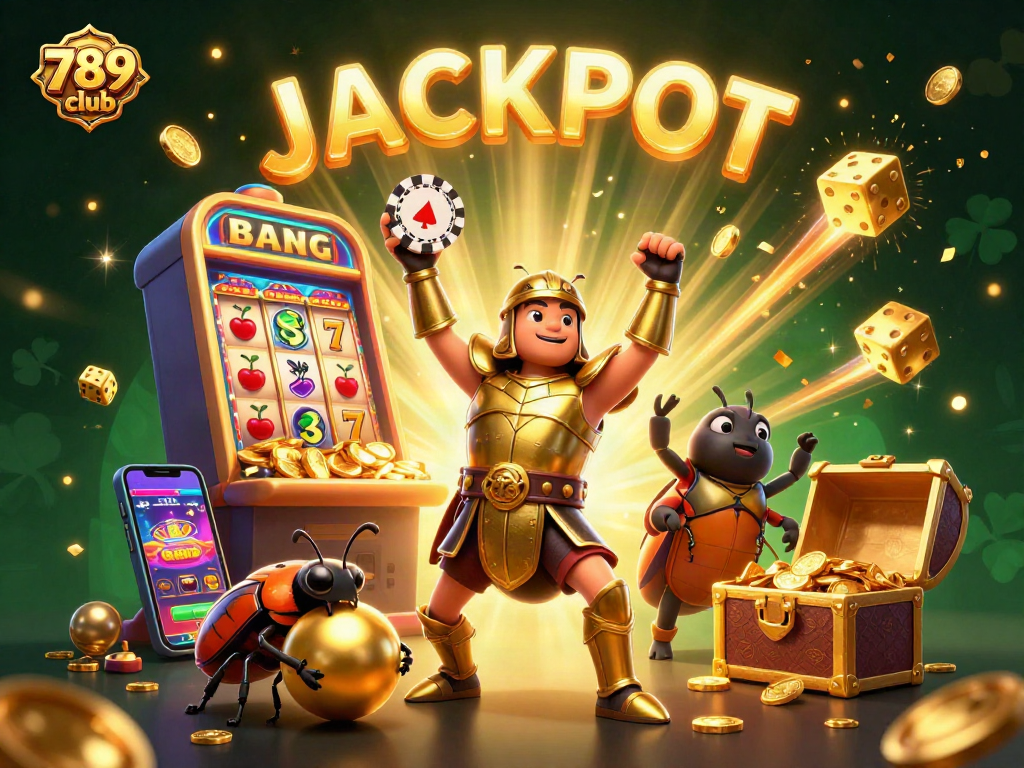 Experience 789 club excitement with thrilling slot machine action and vibrant casino elements.