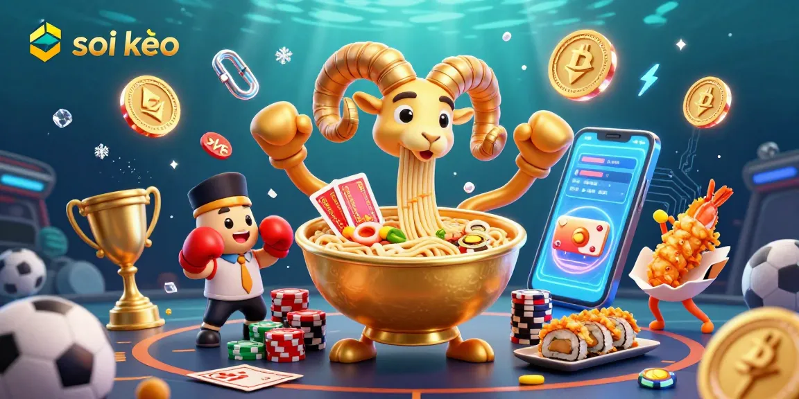 Engage in captivating soi kèo sports betting with dynamic characters, coins, and vibrant casino elements.