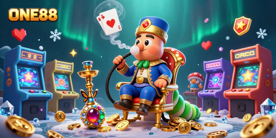 Engage in winning games at ONE88, featuring a vibrant 3D casino scene with unique characters.